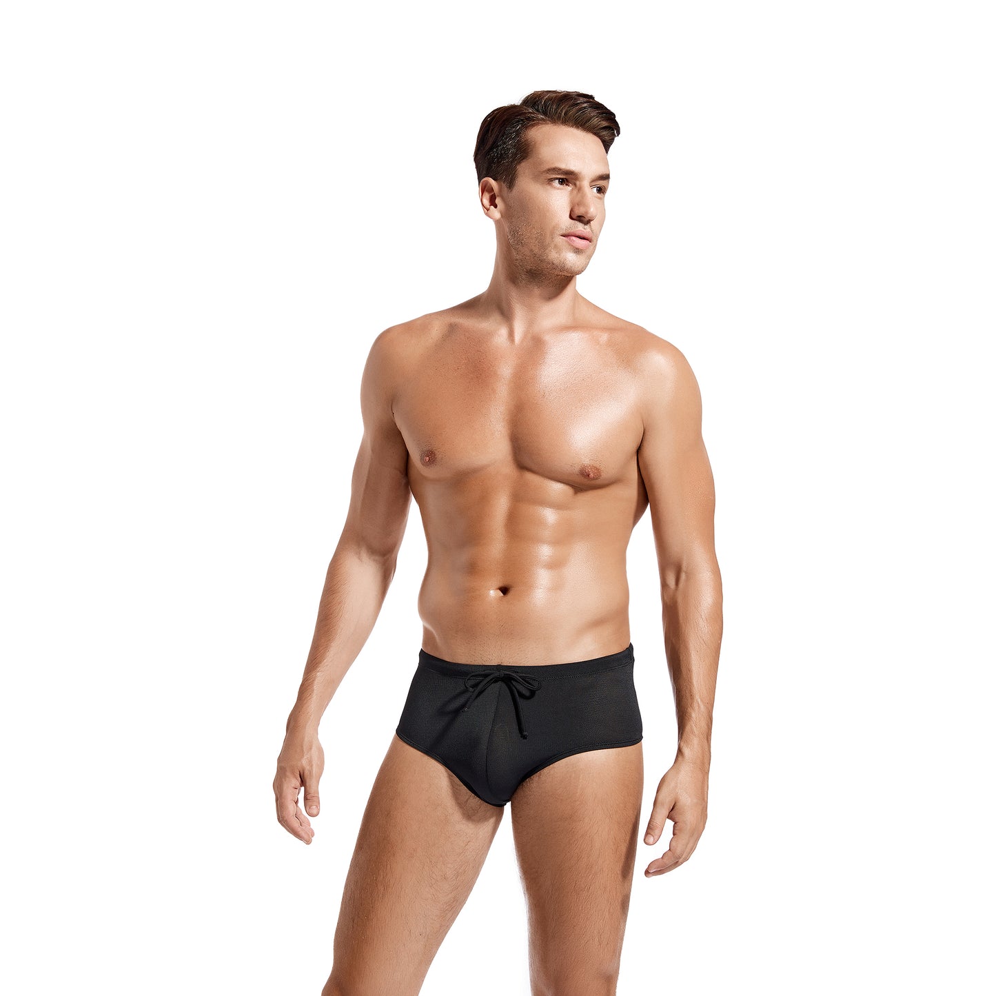 AquaSleek Elite: Men's Tan Through Swim Briefs