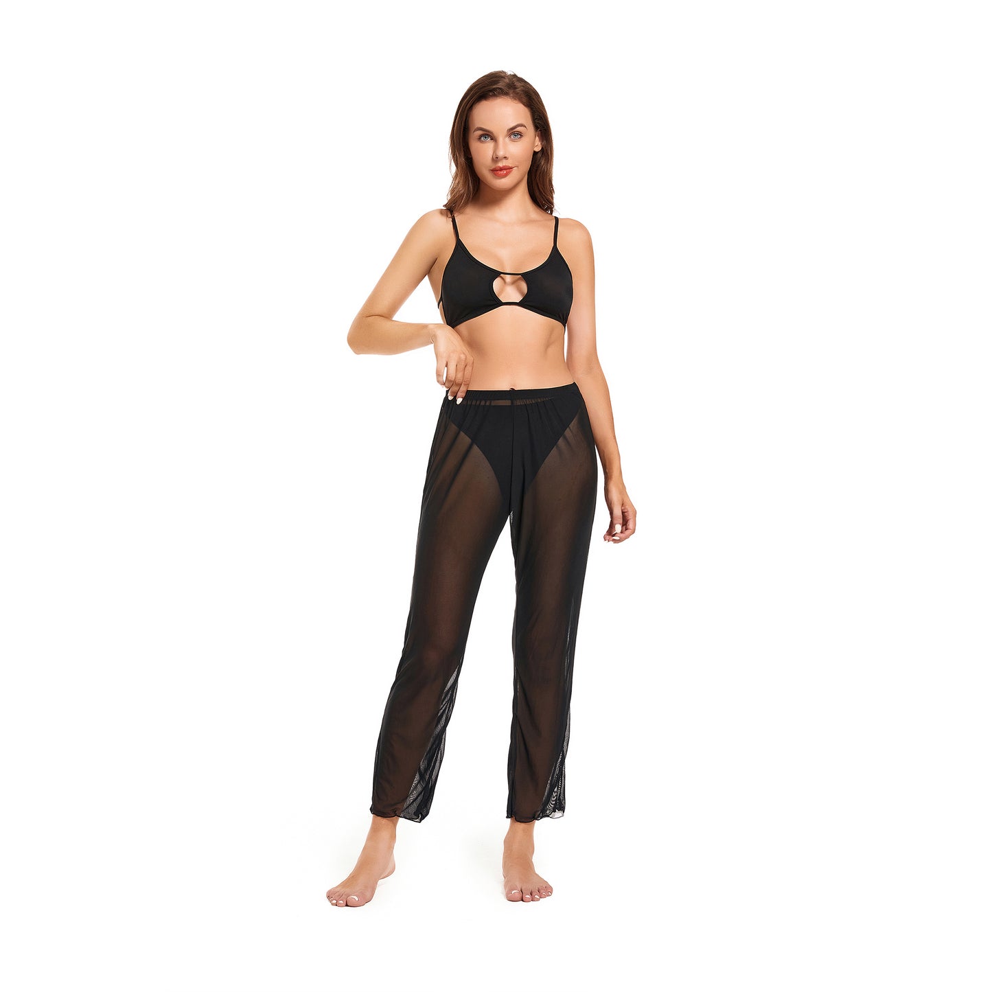 SunSiren Tan Through Sheer Beach Pants