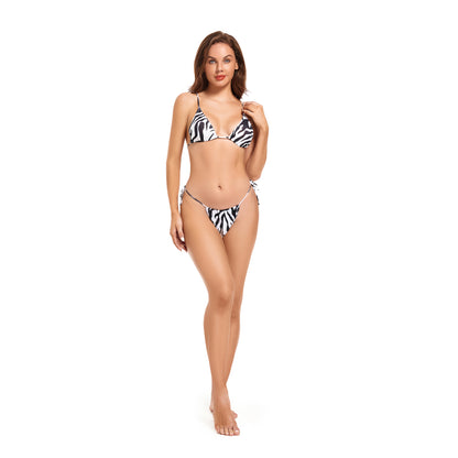 Tan Through Bikini Set - Zebra